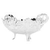 Alloy Serving Bowl Peacock Print European Style Quadrate Vintage Fruit Bowl for Living Room Office