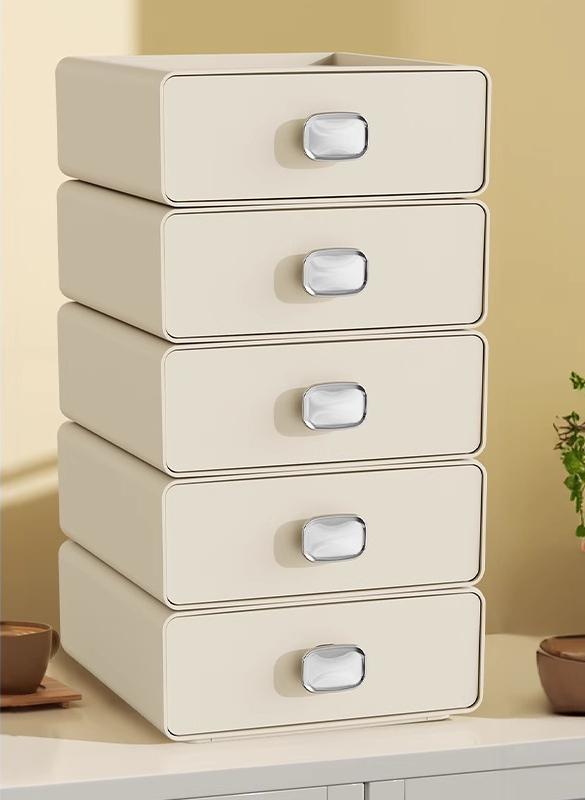 Office Work Desktop Storage Box Desk Organizer Container Computer Plastic Stackable Tier Drawers Cosmetic Organizer Holder Ins