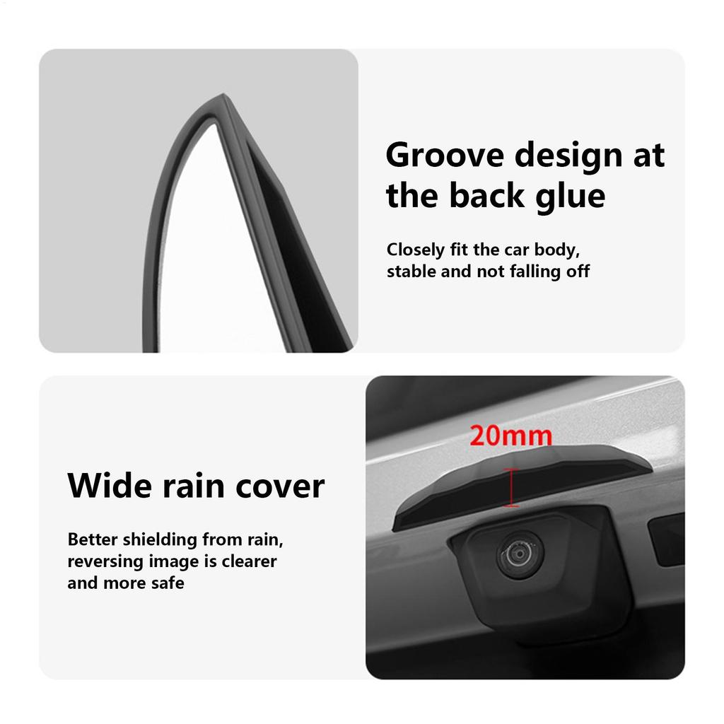 1PC Car Rear Camera Cover Waterproof Anti-Rain Protection Guard Modification Easy Installation Protector Car Accessories