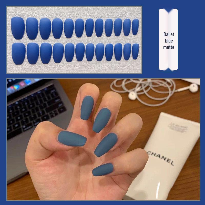 European & American Frosted Matte Press-On Ballet Nails