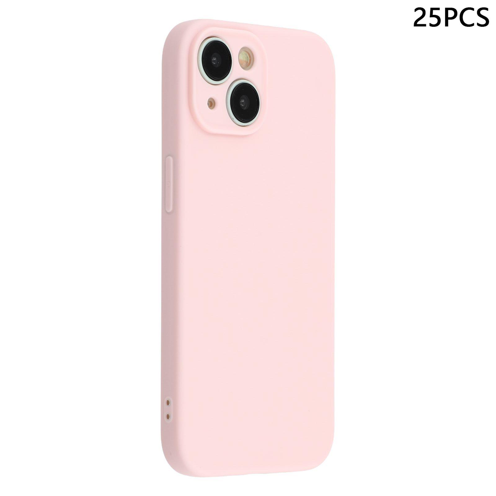 

Bulk Purchasing 25Pcs For iPhone 15 Case 1.2mm TPU Matte Phone Cover Light Pink