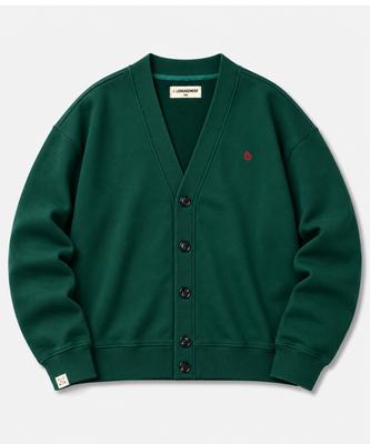 Lengagement Oversized Sweatvest met Kleine Hartjes [Groen]