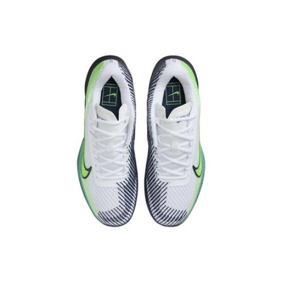 NikeCourt Air Zoom Vapor 11 HC White Green Strike Navy - DR6966-103