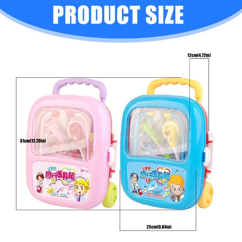 Kids Pretend Play Doctor Kits Travel Case Medicals Tool Interactive Learning Toy For Preschoolers And Toddler Roleplay