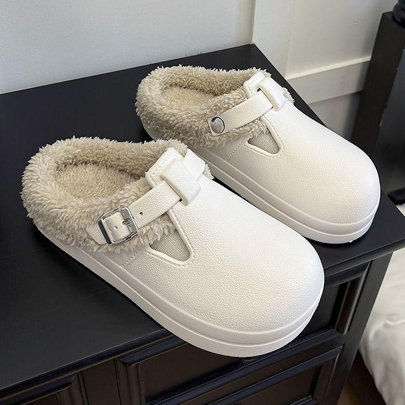 Removable waterproof cotton slippers women's autumn and winter new indoor home warm and non-slip couple outer wear cotton mop men