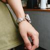 Premium Patchwork Leather Strap for Xiaomi Band 9 and Apple Watch Series 8/7/6 - Women's Edition