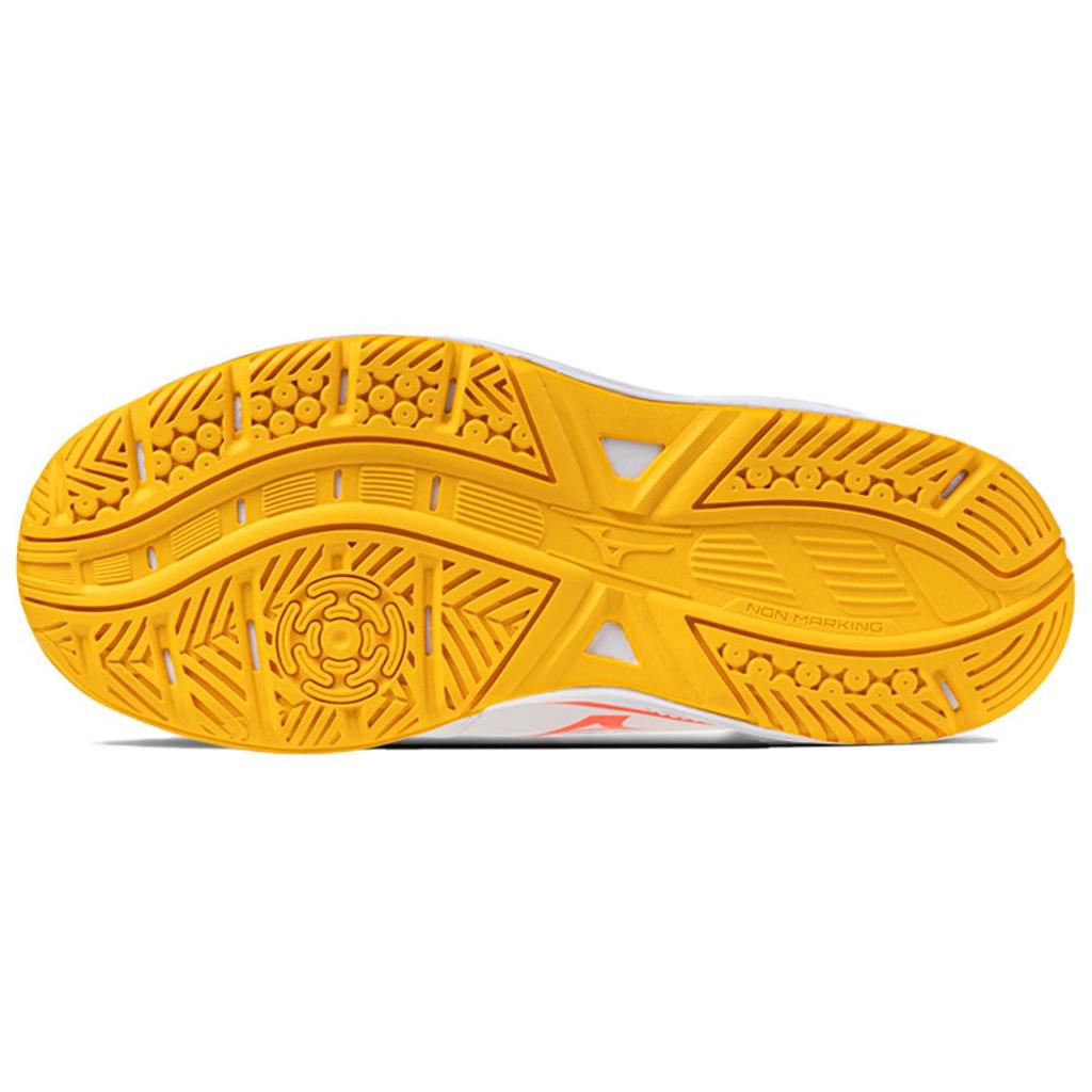 Mizuno Buty tenisowe BREAK SHOT 5 Jr.AC Unisex Niski profil Biało-Pomarańczowe Mizuno 61GA255560