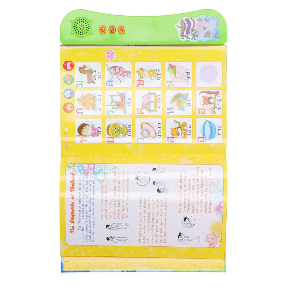 Language Learning Digital Book Thai English Sound Talking Book for Words Learning Preschool Education