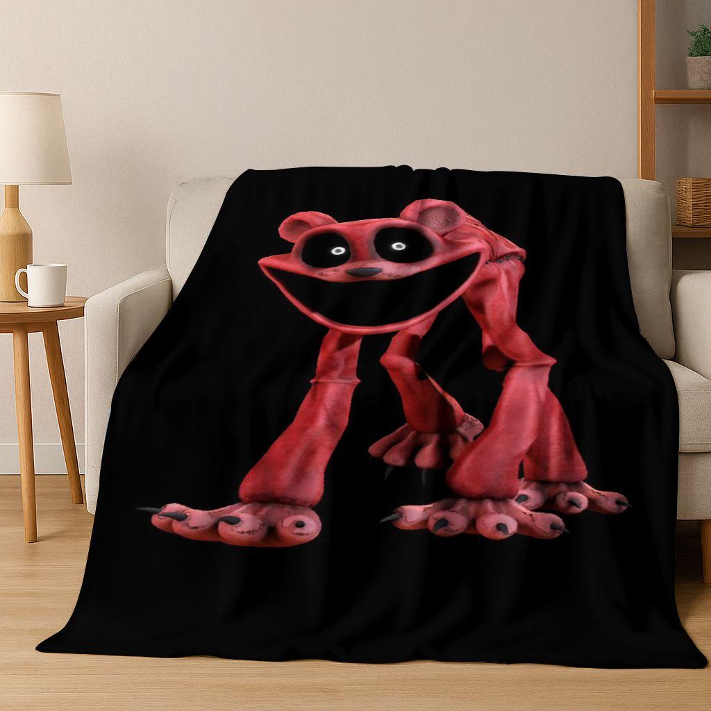 Cartoon S-Smiling C-Critters Craftycorn Catnap Art Flannel Blanket,Cozy Soft Throw Blanket for Home Bedroom Bed Sofa Cover Gift