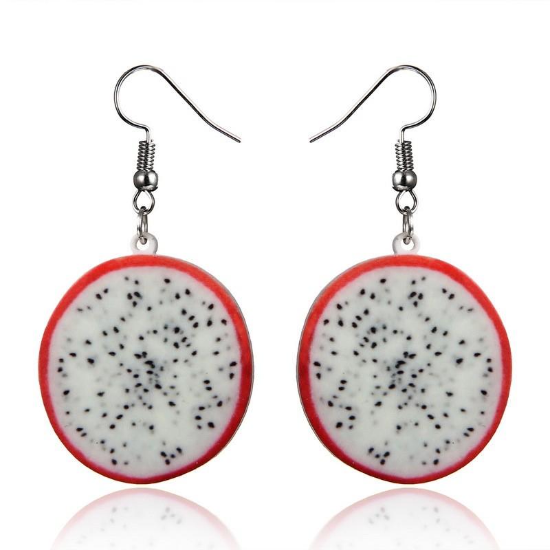 Acrylic Fresh Fruit Earrings Decorations For Women Trendy Jewelry Accessory