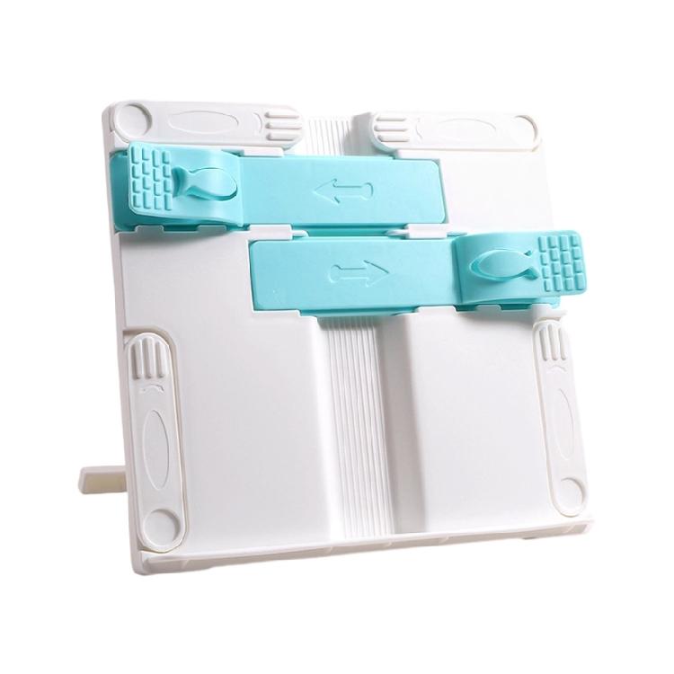 Foldable Plastic Reading Stand Adjustable Textbook Stand Folding Book Rest with Page Clips for Book Tablet Music Scores