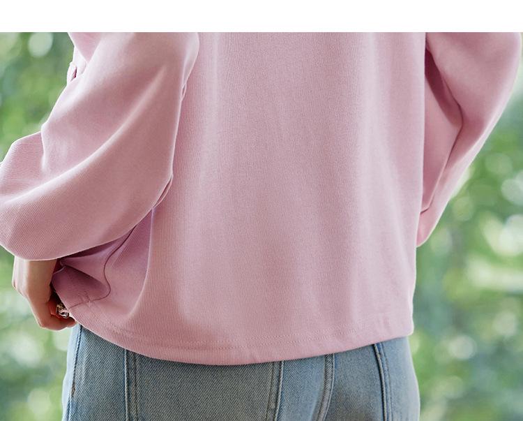 2025 Autumn/Winter Patchwork Embroidered Loose Hoodie - College Style Two-Piece