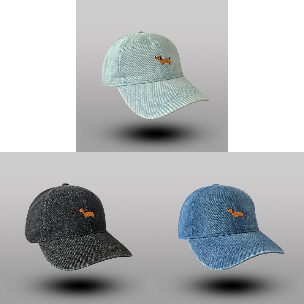 Adjustable Denim Baseball Hat With Wide Brim Sunshade Breathable Material For Spring Autumn