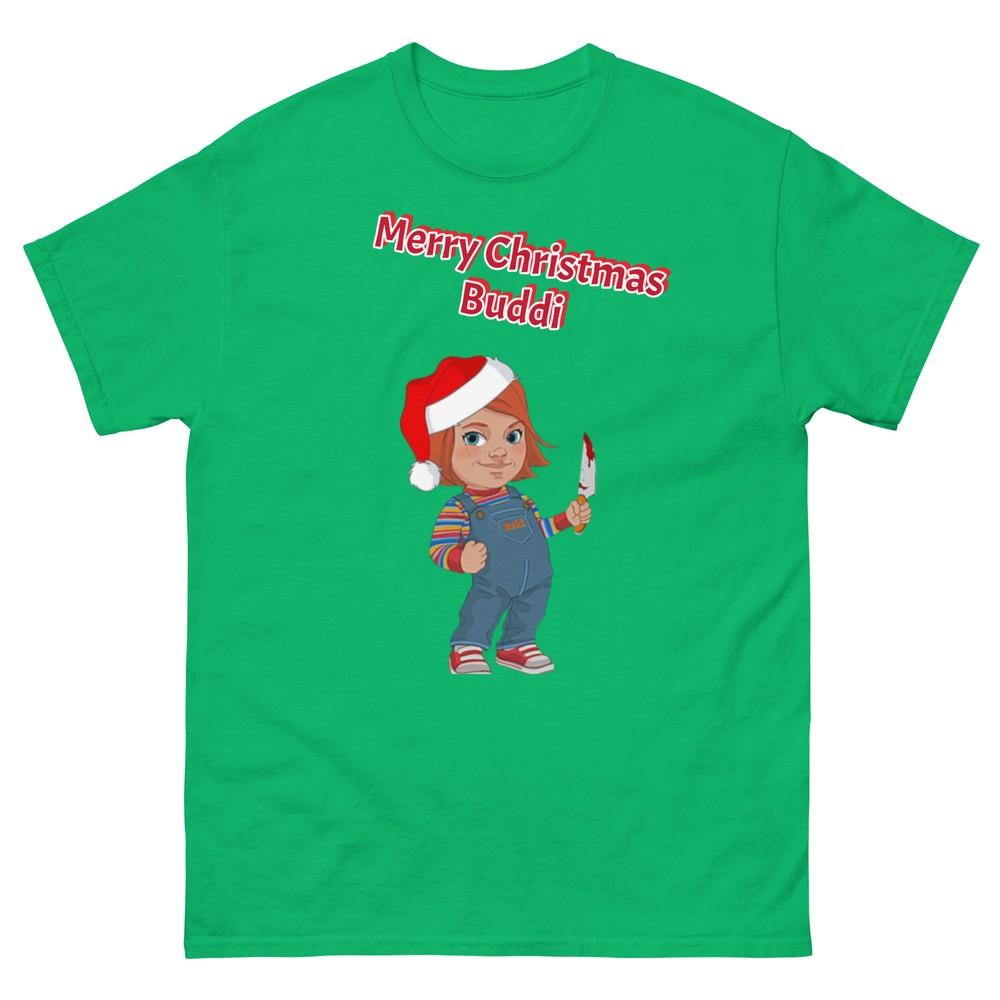 

Merry Christmas Buddi Child s Play Movie T-Shirt | Buddi Chucky Horror Tee XL