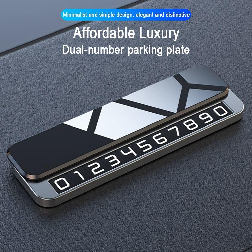 Metal Parking Number Plate Hidden Design Phone Number Holder Valet Parking
