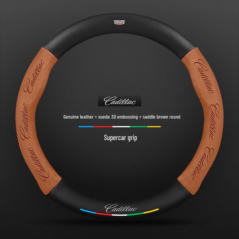 Cadillac Steering Wheel Cover for SRX/CT5/XTS/ATSL/XT5/XT6 - Alcantara & Carbon Fiber