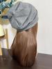 Select Hat with Wig Knit Hat Loose Hat Wig Long Long Straight Long Bob Light Brown Dark Brown 35cm Korean Fashion KPOP Natural Wig Cosplay Medical Wig