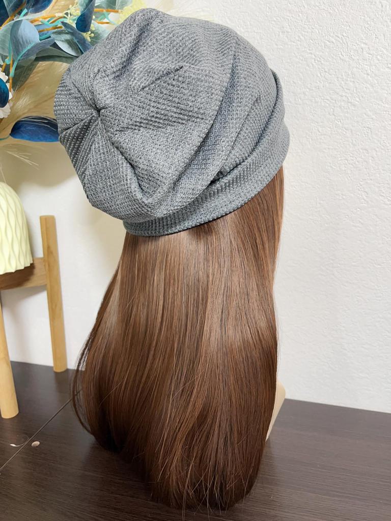 Select Hat with Wig Knit Hat Loose Hat Wig Long Long Straight Long Bob Light Brown Dark Brown 35cm Korean Fashion KPOP Natural Wig Cosplay Medical Wig