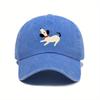 Festive Vintage Baseball Cap with Adorable Puppy Design  Perfect for Outdoor Fun and
