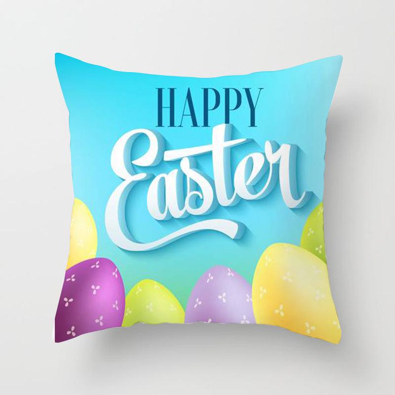 

Easter Cushion Does Not Include Peach Leather Velvet Car Pillow Sofa Bay Window Cushion Cover Holiday Pillow Premium 45*45cm