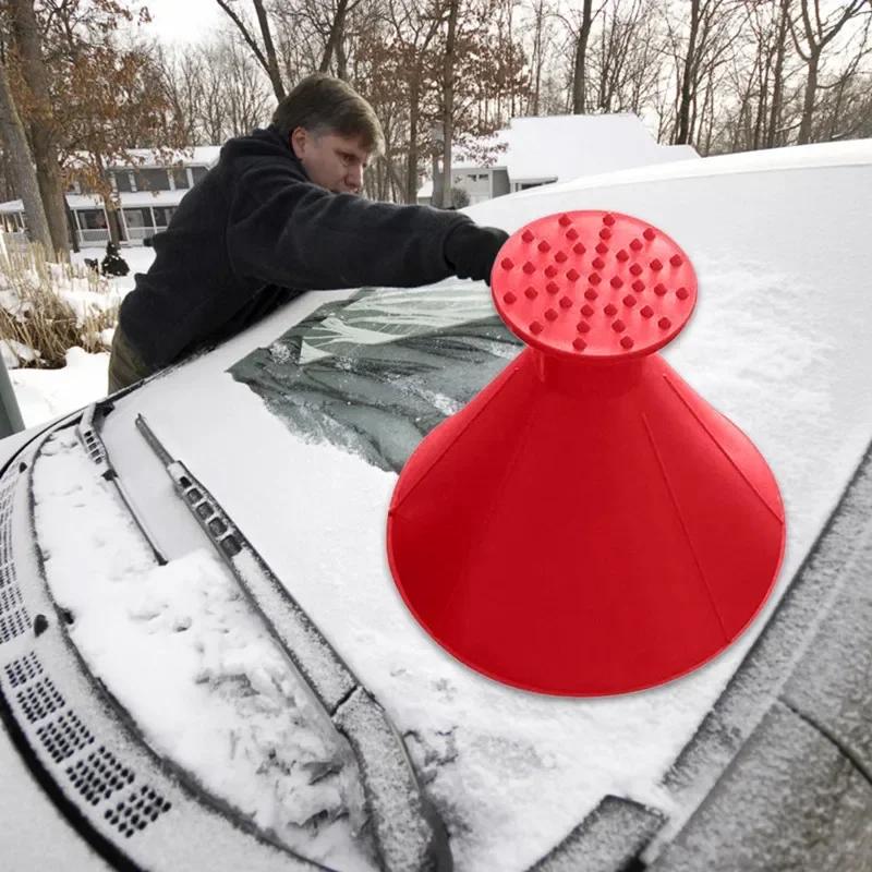 Winter Auto Snow Remover Car Magic Window Windshield Ice Scraper Shaped Funnel Deicer Cone Tool Scraping A Round Deicing