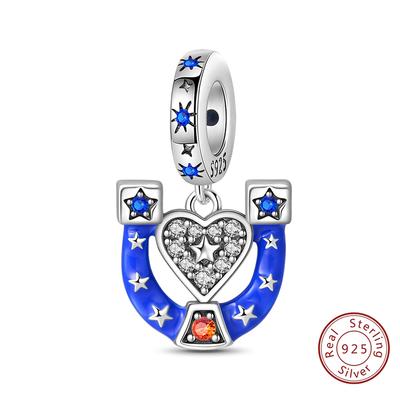 Genuine Cool Charm Bead Copper American Style Lucky Hoof Pendants For Woman Man Jewellery For Bracelets Accessories