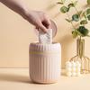Countertop Trash Can Canteen Counter Press Garbage Bin Creative Light Luxury Tabletop Trash Can Wastebasket with Lid for Desk
