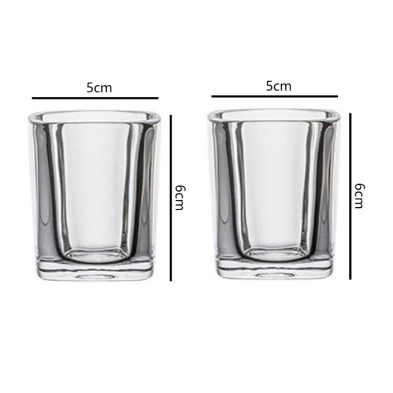 

2pcs 45ml Glass Cups Love Shaped Cocktail Glass Creative Wine Glasses Bar Transparent Drinking Glasses Personalized Shot Glass 2pcs