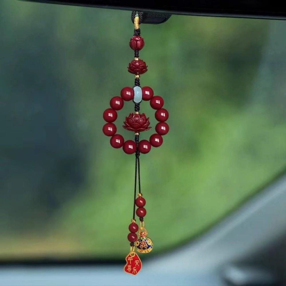 Versatile Car Hanging Ornament Lotus Rearview Mirror Pendant  Car Interior Supplies