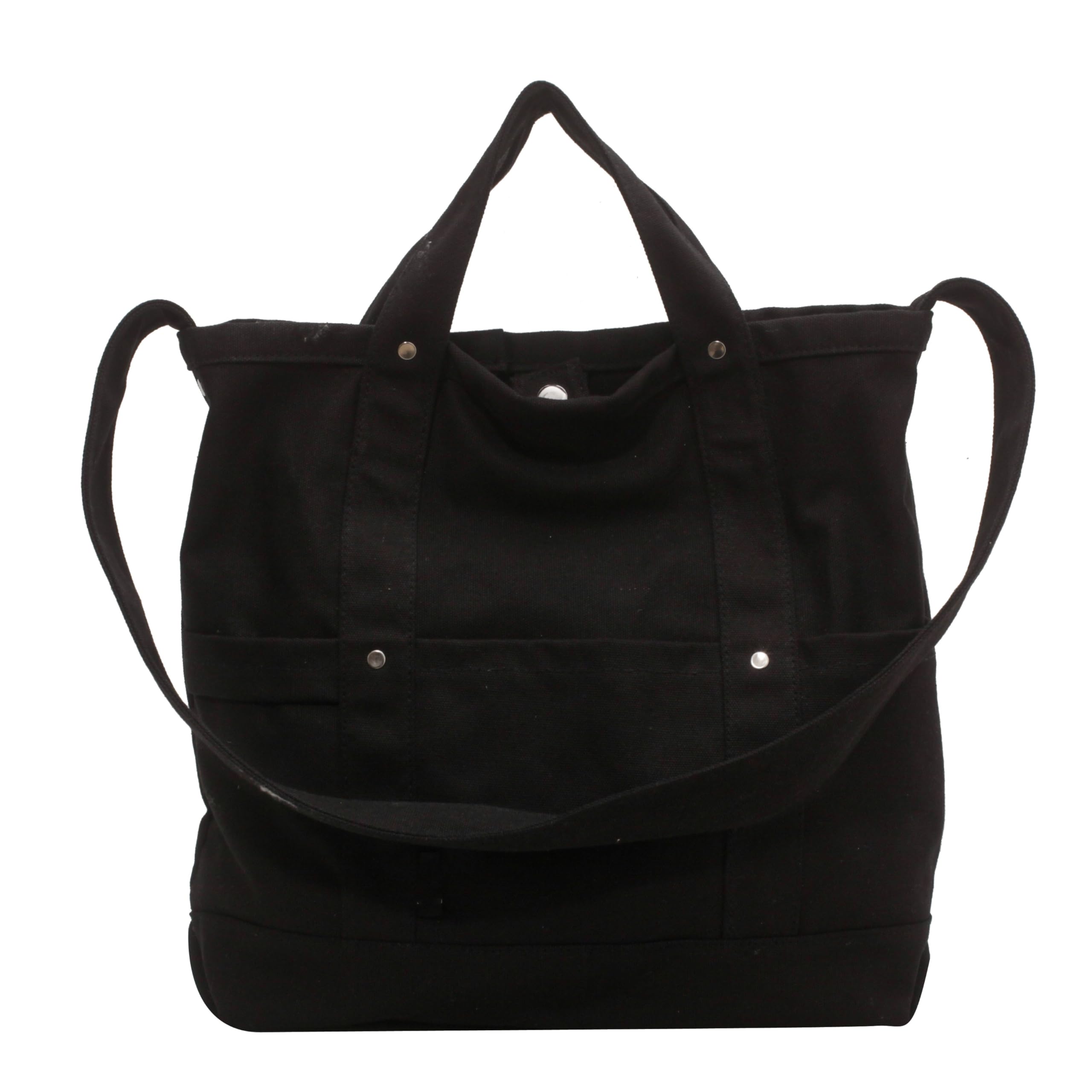 

ever peak Canvas Tote Bag, A4 Size, Large Capacity, Canvas Tote Bag, Handle, Shoulder Bag, Solid Color, Unisex, Commuting, School, with Interior