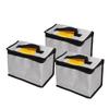 3PCS Lithium Battery Bag with Zipper Portable Fireproof Explosionproof Battery Storage Pouch