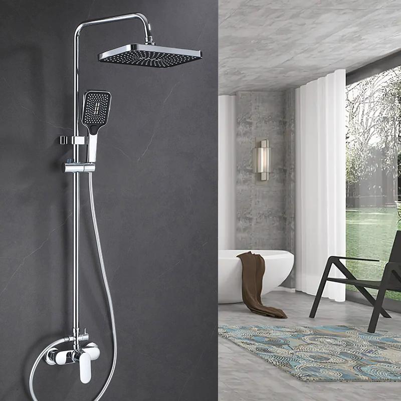 12 Inch Large Panel Rain Shower Head/Handheld Shower Combination Bathroom Handheld Three Modes Pressurized Shower Set