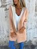 Women's Orange Hooded Cardigan Sweater Casual Long Sleeve Open Front Lightweight Jacket