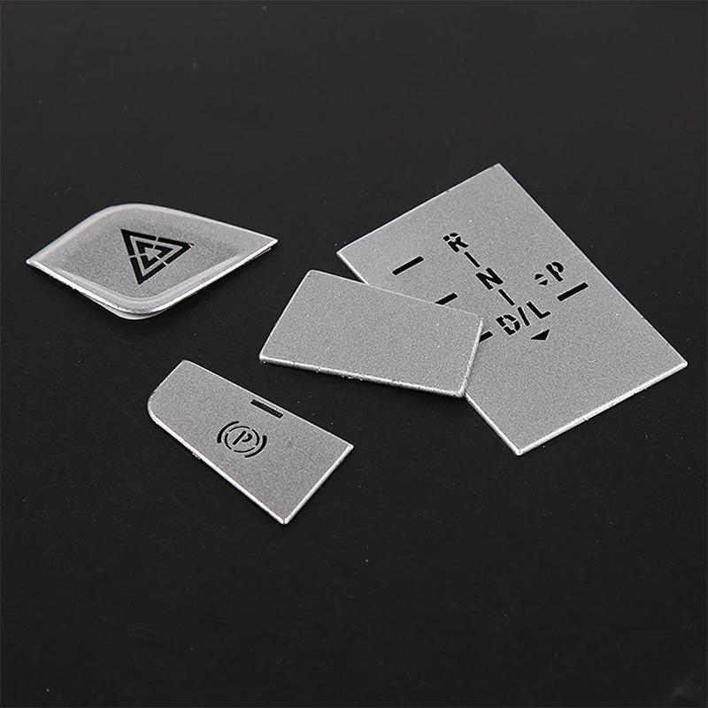 

For BMW X1 U11 -2024 Aluminum Alloy Silver Car Center Control Gear Double Flash Button Decorative Interior Car Accessories срібний