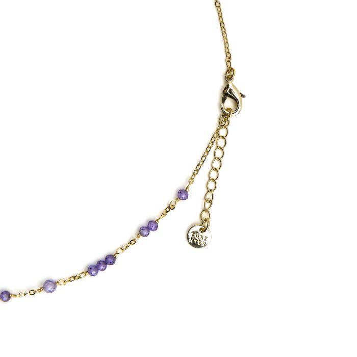 Collier Luxenter Avec Cristal Violet Finition or 18k - Totez
