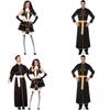M-xl Stylish Priest Costume For Adults Comfortable Cotton Blend Fabric For Parties