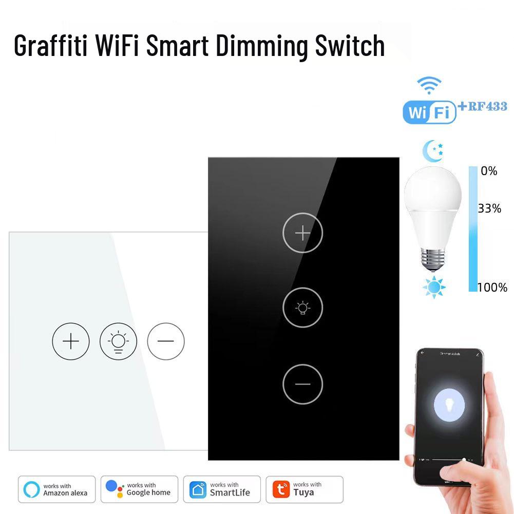 Graffiti Smart Touch Dimmer Switch with WiFi & App Control for EU/US