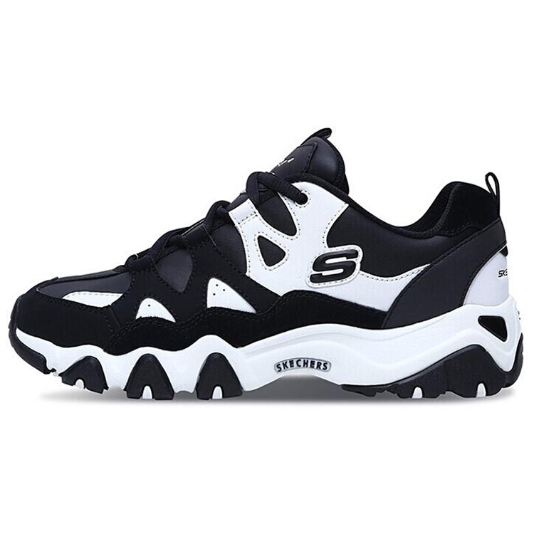 (WMNS) Skechers D Lites Low-Top Daddy Shoes Black/White Women s 88888112-BLK EU 35