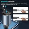 VIKEFON 4 In 1 120W Car Charger Retractable with Dual Retractable Cable Dual USB Ports Car Charger for iPhone 15 14 13 Pro Max