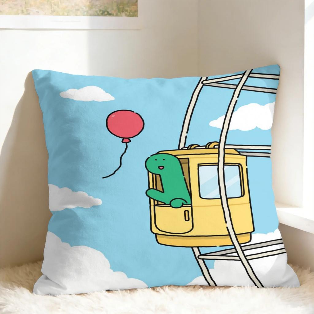 Cartoon Art J-Joguman Pillow Cover Print Cushion Cover Cute Funny Pillow Case For Sofa Couch Bed Living Room