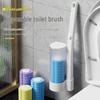 Wall-Mounted Disposable Toilet Brush Heads Set for Complete Bathroom Cleaning
