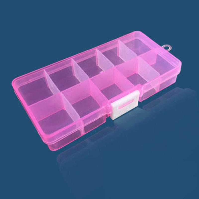 24 Slots Plastic Storage Jewelry Box Compartment Adjustable Container For Bead Earring Box For Jewelry Rectangle Box 13.5x19.5cm