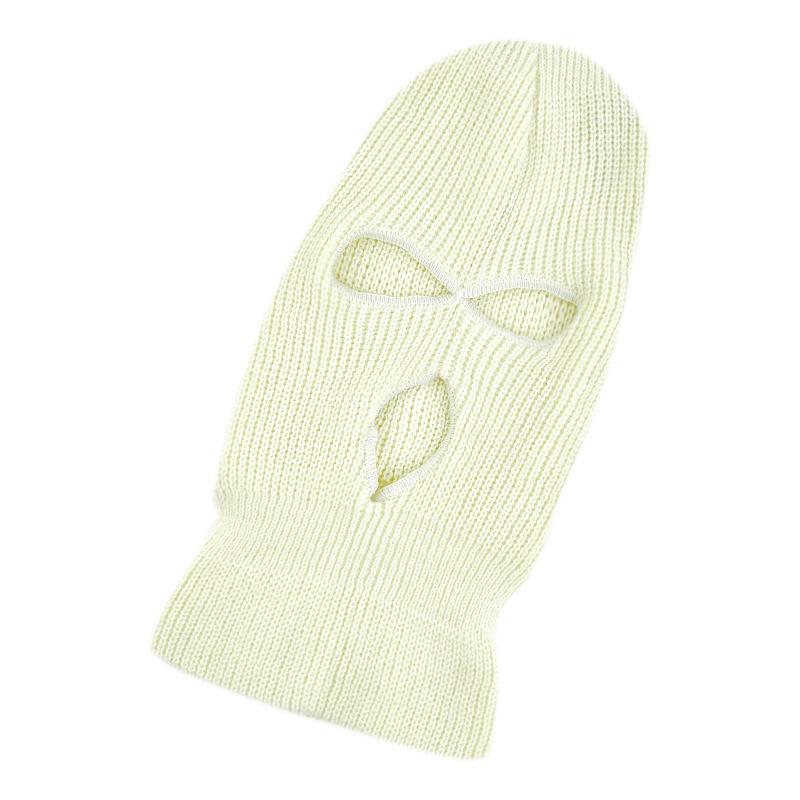 

60-цветная вязаная шапка с тремя отверстиями осень-зима однотонная теплая шерстяная шапка головной убор легкая доска маска пиратская бандитская шапка Average size