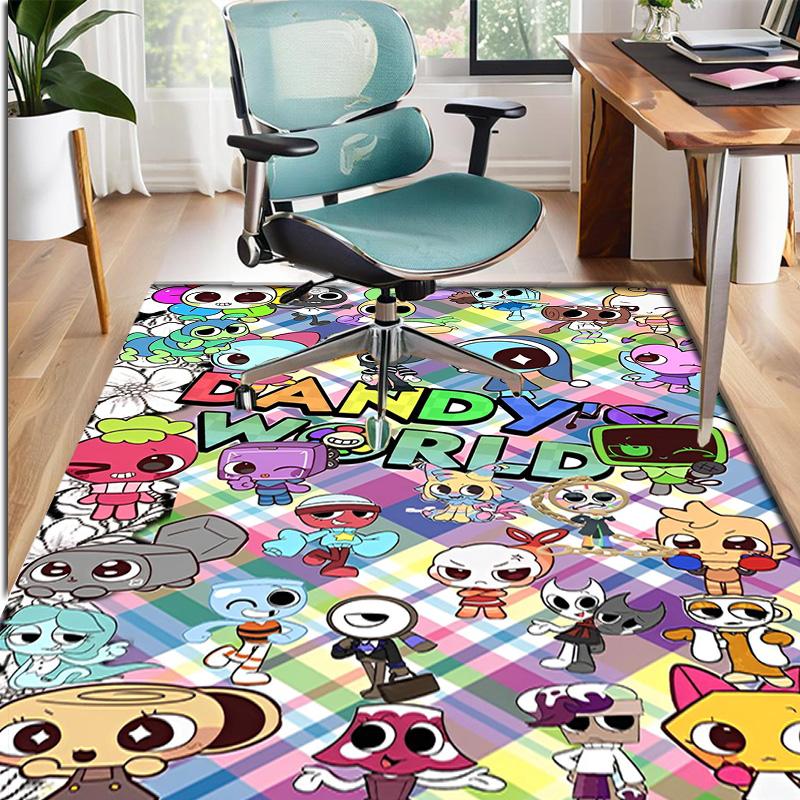 Dandy's World Pattern Rug, Indoor/Outdoor Mat, for Picnic, Gameroom, Bedroom, Office, Living Room, Home Decor Carpet, Birthday Gift