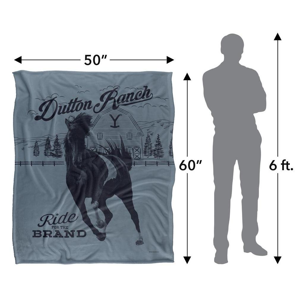Yellowstone Dutton Ranch Silky Horse Supersoft Blanket