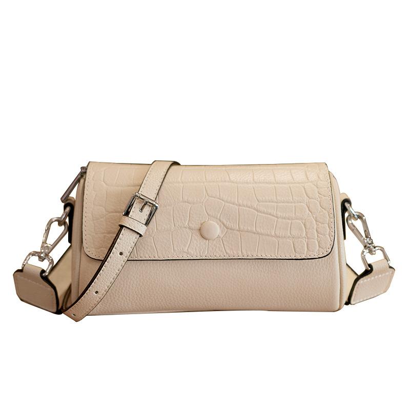 New Crocodile Pattern Women's Bag Versatile Niche Shoulder Bag Crossbody Cylinder Bag Mother Bag