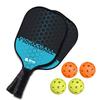 Quyoubang Carbonfaser Pickleball-Set (2 Paddel, 4 Bälle)