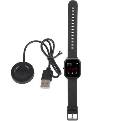 Silicone Watchband Smart Sports Watch Healthy Monitoring Step Count Intelligent BraceletBlack