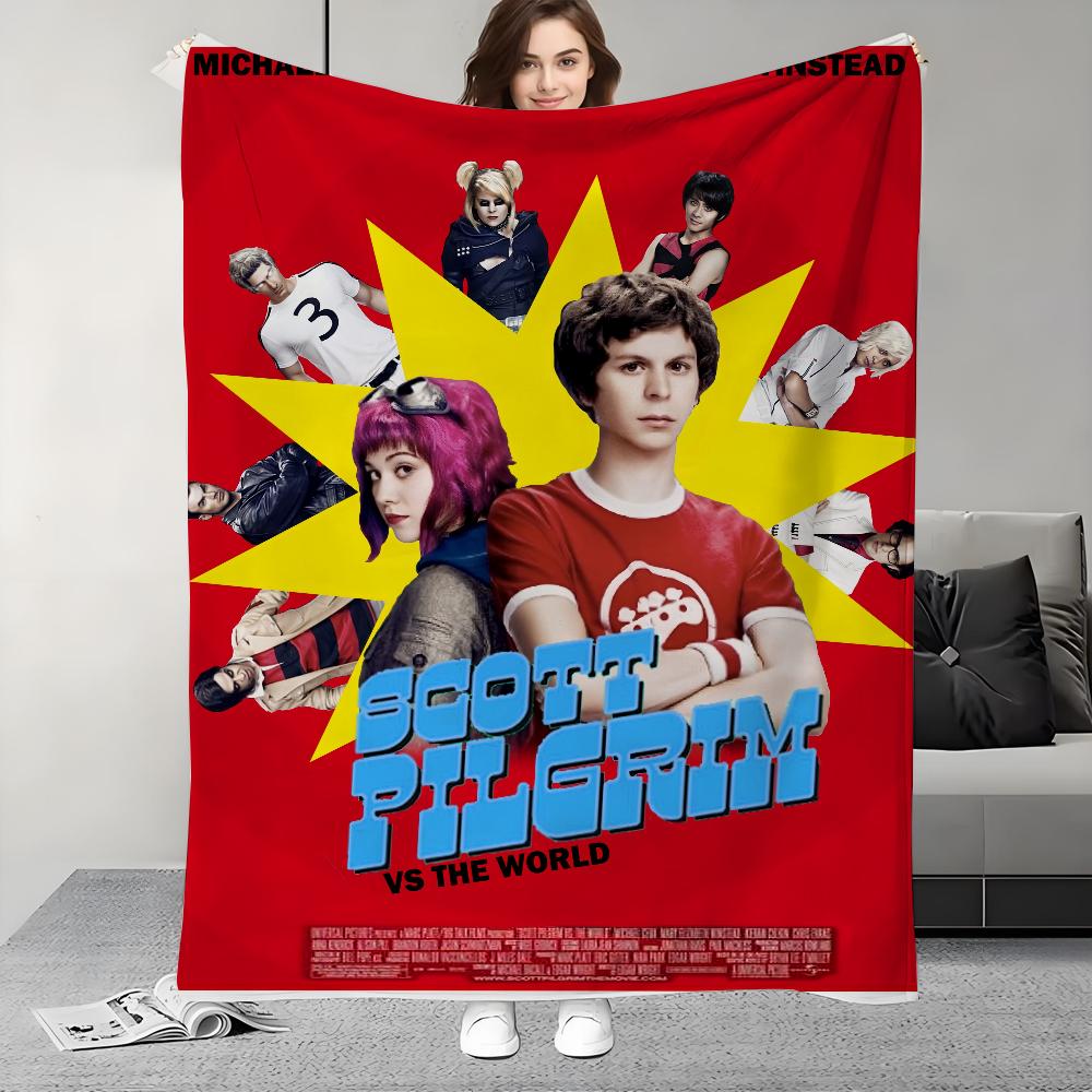 Movie S Scott Pilgrim Vs The World Blanket Design Lightweight  For Dorms, Naps, Living Room, Office,Sofa,All Season