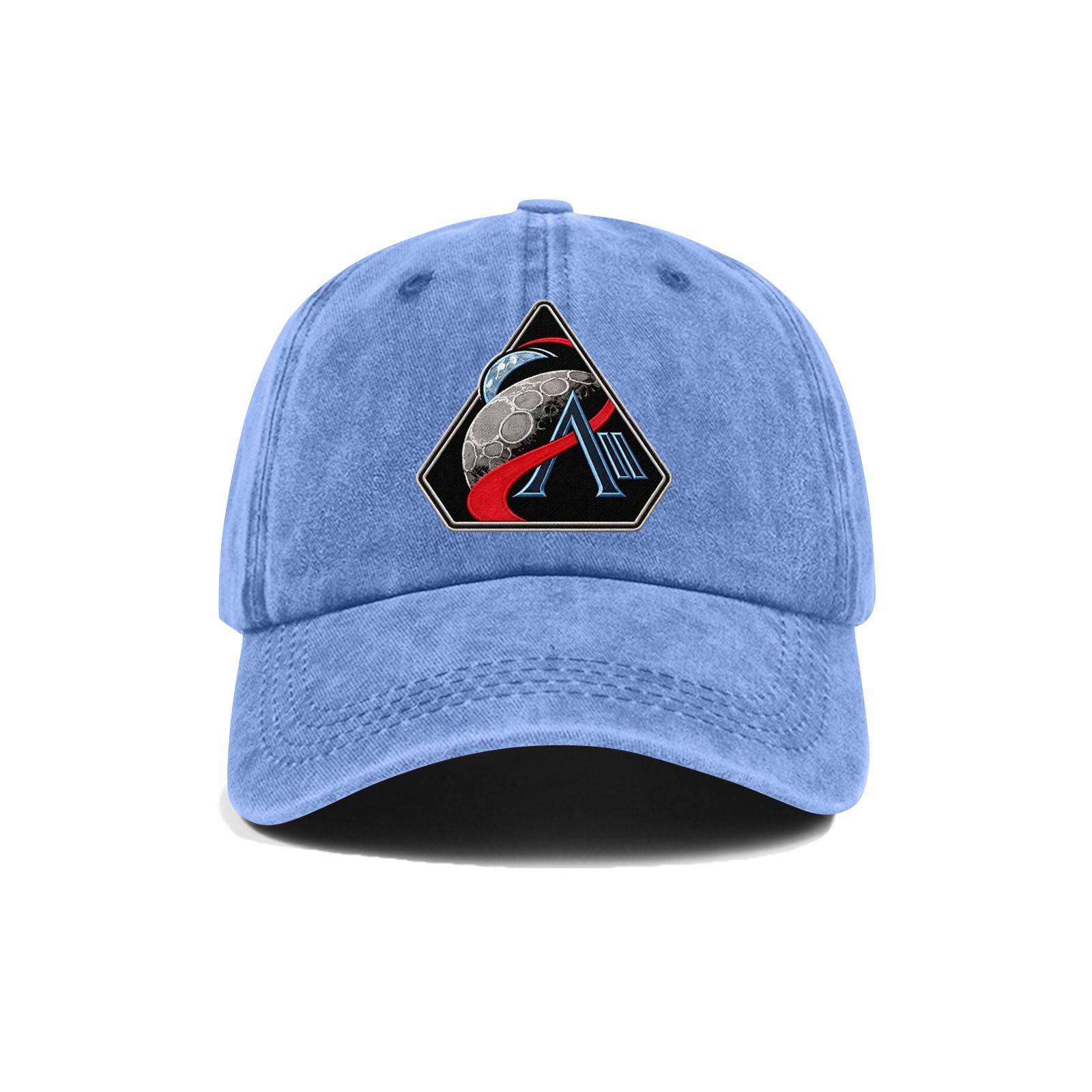 

Unisex Casual Fashion Baseball Cap with Space Mission Inspired Embroidered Patch Adjustable Back Strap Durable Cotton Material One Size